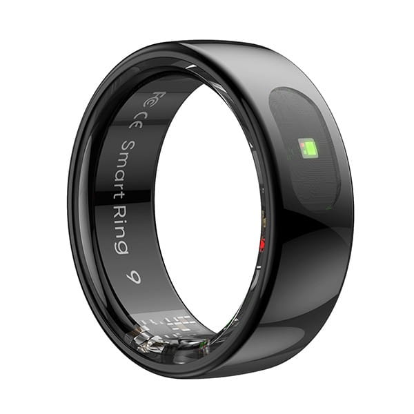 Smart RING PRO czarny, pomiar stresu, tętno, monitorowanie snu, roz. 7, Powerton