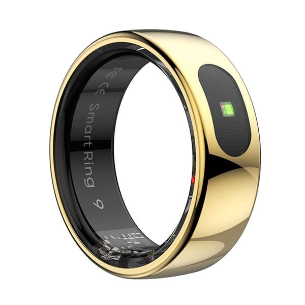 Smart RING PRO złoty, pomiar stresu, tętno, monitorowanie snu, roz. 8, Powerton