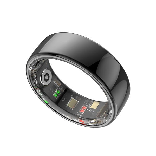 Smart RING PRO czarny, pomiar stresu, tętno, monitorowanie snu, roz. 9, Powerton