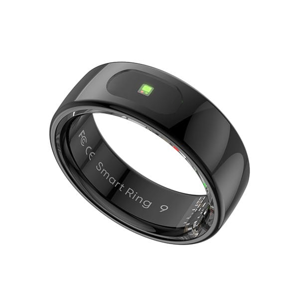 Smart RING PRO czarny, pomiar stresu, tętno, monitorowanie snu, roz. 9, Powerton