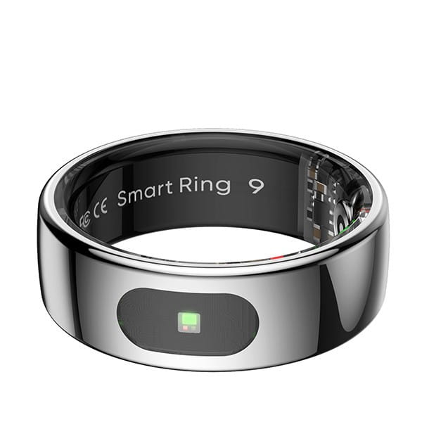 Smart RING PRO srebrny, tętno, saturacja, monitor snu, aktywność, roz 10, Powerton