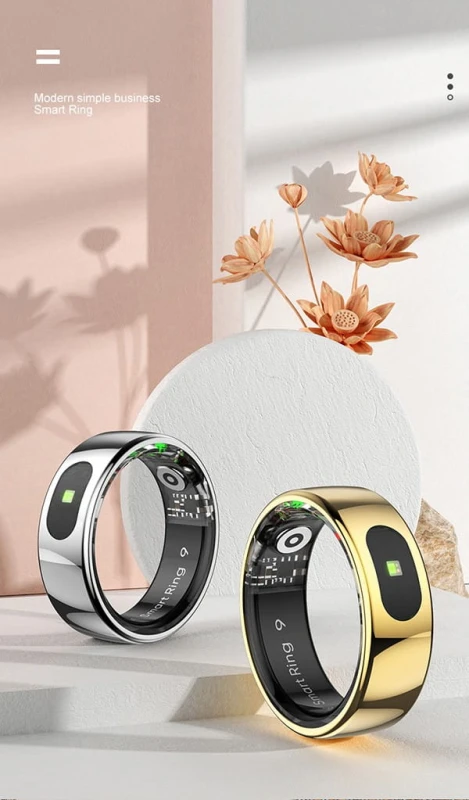 Smart RING PRO złoty, tętno, saturacja, monitor snu, aktywność, roz 10, Powerton