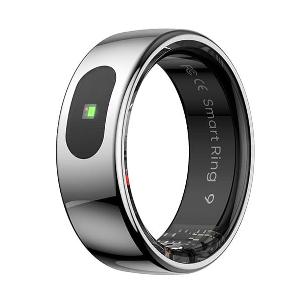 Smart RING PRO srebrny, tętno, saturacja, monitor snu, aktywność, roz 11, Powerton