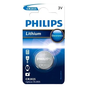 Bateria litowa, CR2025, CR2025, 3V, PHILIPS, blistr, 1-pack, CR2025/01B, guzikowa, CR2025