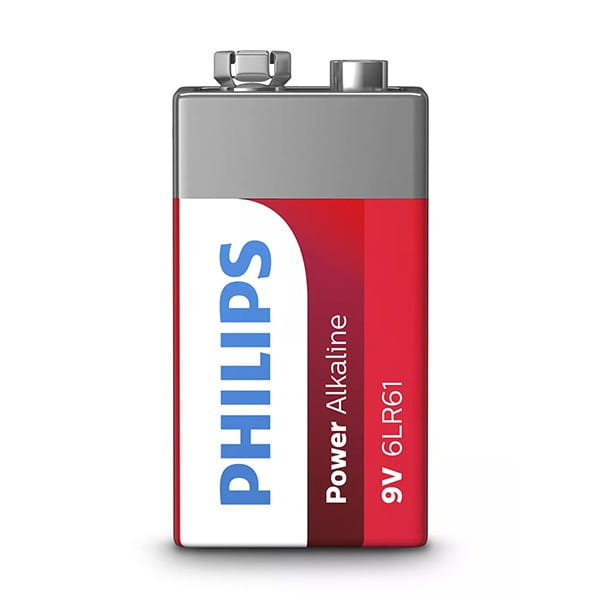 Bateria alkaliczna, 9V (6LR61), 6LR61, 9V, PHILIPS, blistr, 1-pack, 6LR61P1B/10, Power Alkaline