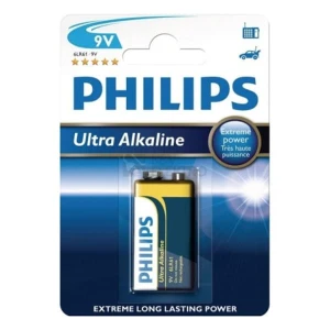 Bateria alkaliczna, 9V (6LR61), 6LR61, 9V, PHILIPS, blistr, 1-pack, 6LR61E1B/10, Ultra Alkaline
