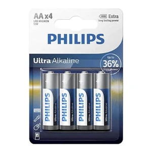 Bateria alkaliczna, AA (LR6), AA, 1.5V, PHILIPS, blistr, 4-pack, LR6E4B/10, Ultra Alkaline