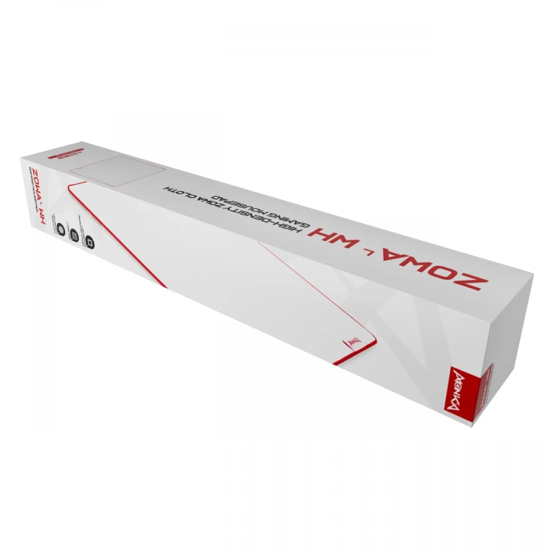 Podkładka pod mysz, MONKA ZOWA L, do gry, biała, 450 x 400 x 3.5 mm, Marvo