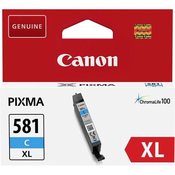 Canon oryginalny ink / tusz CLI-581C XL, cyan, 8,3ml, 2049C001, very high capacity, Canon PIXMA TR7550,TR8550,TS6150,TS6151,TS8150