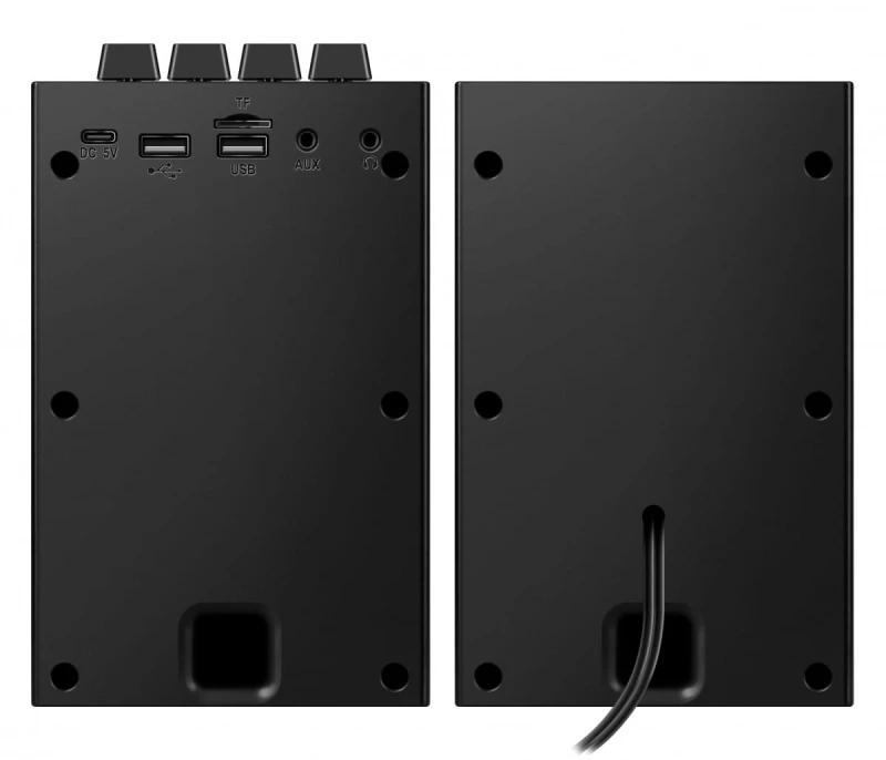 Defender głośniki FUTURO, 2.0, 20W, czarne, AUX/Bluetooth, podświetlenie
