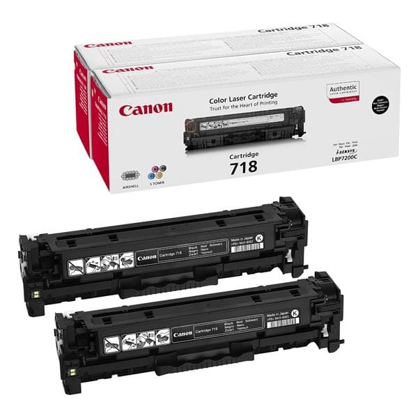 Canon oryginalny toner CRG718, 2662B017, black, 6800s, Dual pack, 2szt