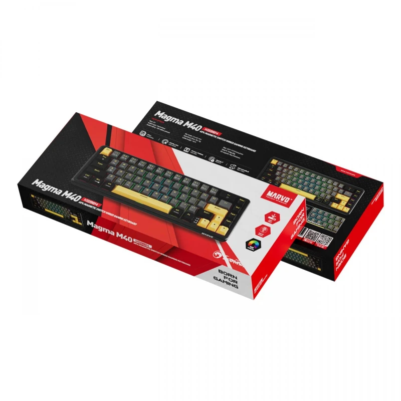 Marvo MAGMA M40, klawiatura US, przewodowa (USB), czarna