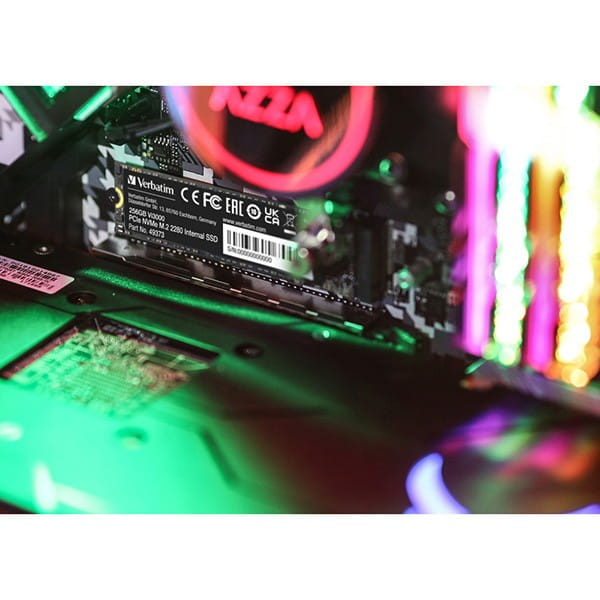 SSD Wewnętrzny Verbatim Vi3000 M.2, 49373, 256GB, czarny, 3300 MB/s-R, NVMe, 1300 MB/s-W