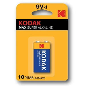 Bateria jednorazowa alkaliczna, paluszek, 9VA, 9V, Kodak, blistr, 1-pack, KOD-9VAMAX, Alkaline Max