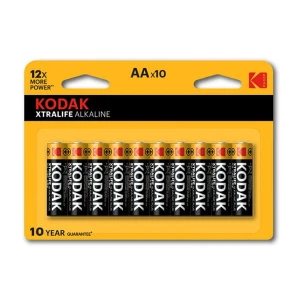 Bateria jednorazowa alkaliczna, paluszek, AA, 1.5V, Kodak, blistr, 10-pack, KOD-LR6XTBL10, Alkaline XTRALIFE
