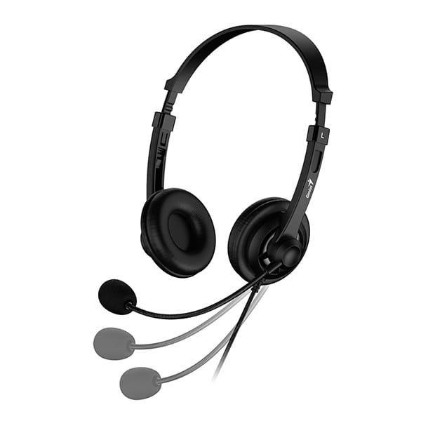Genius HS-230U, słuchawki z mikrofonem, przewodowa, czarna, USB