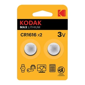 Bateria jednorazowa litowa, guzikowa, CR1616, 3V, Kodak, blistr, 2-pack, KOD-1616BL2