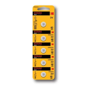 Bateria jednorazowa litowa, guzikowa, CR2032, 3V, Kodak, blistr, 5-pack, KOD-2032BL5