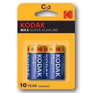 Bateria jednorazowa alkaliczna, paluszek, LR14, 1.5V, Kodak, blistr, 2-pack, KOD-LR14MAX, Alkaline Max