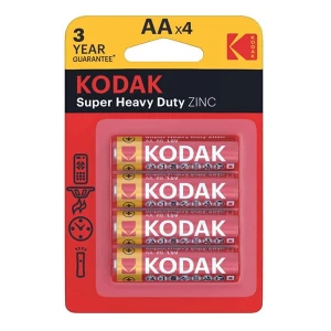 Bateria jednorazowa cynkowo-węglowa, paluszek, AA, 1.5V, Kodak, blistr, 4-pack, KOD-R6, Extra Heavy Duty