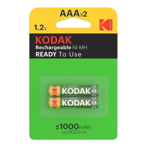 Bateria z wbudowaną baterią Ni-MH, paluszek, AAA, 1.2V, Kodak, blistr, 2-pack, KOD-REC001, 1000 mAh