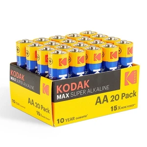 Bateria jednorazowa alkaliczna, paluszek, AA, 1.5V, Kodak, blistr, 20-pack, KOD-LR6MAXPK20, Alkaline Max