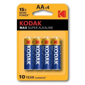 Bateria jednorazowa alkaliczna, paluszek, AA, 1.5V, Kodak, blistr, 4-pack, KOD-LR6MAX, Alkaline Max