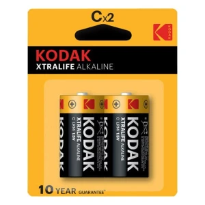 Bateria jednorazowa alkaliczna, paluszek, LR14, 1.5V, Kodak, blistr, 2-pack, KOD-LR14XT, Alkaline EXTRALIFE