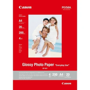Canon Glossy Photo Paper, GP-501, foto papier, połysk, GP-501 typ 0775B082, biały, A4, 210 g/m2, 20 szt., atrament
