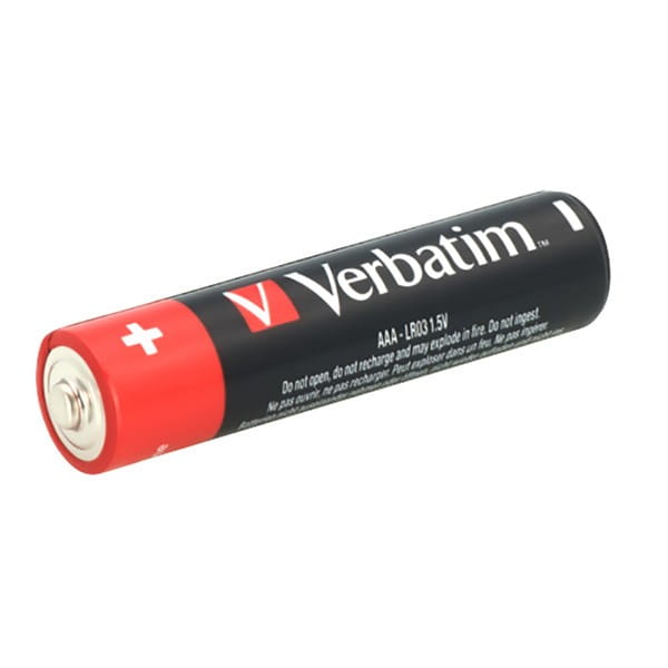 Bateria jednorazowa alkaliczna, paluszek, AAA, 1.5V, Verbatim, blistr, 8-pack, 49502