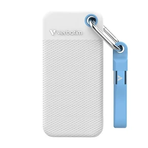 SSD Zewnętrzny Verbatim Pocket SSD letní edice, 32321, 2000GB, biały, w zestawie 2 gumowe osłony, USB C