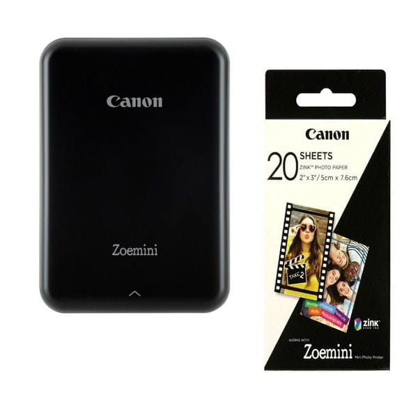 Canon ZINK Photo Paper, foto papier, bez marginesu typ połysk, Zero Ink typ biały, 5x7,6cm, 2x3", 20 szt., 3214C002, termo