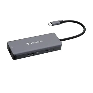 USB-C Hub wieloportowy 6-port, 32157, szary, długość kabla 18,8 cm, Verbatim, USB-C PD, USB-A 3.2 Gen 1, USB-A 2.0, SD a microSD