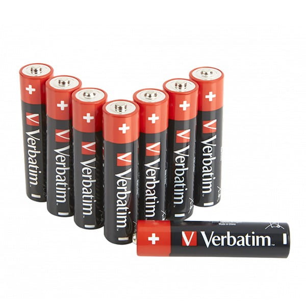 Bateria jednorazowa alkaliczna, paluszek, AAA, 1.5V, Verbatim, blistr, 8-pack, 49502