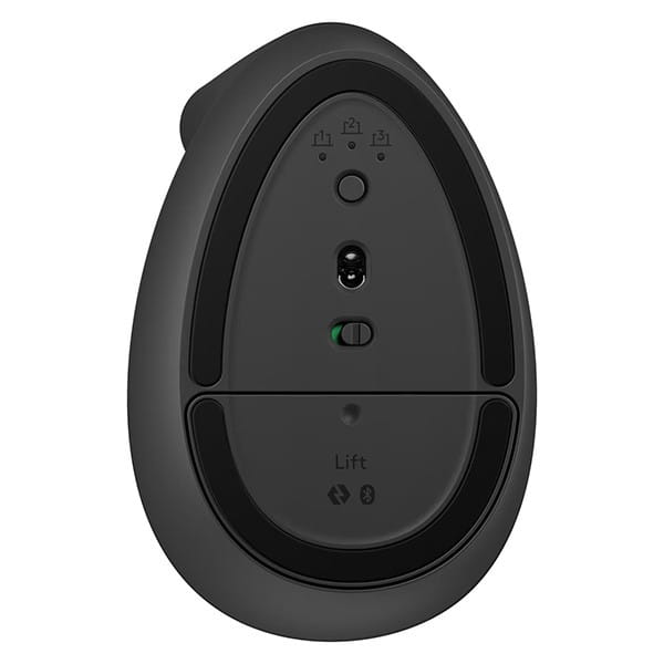 Mysz bezprzewodowa, Logitech LIFT LEFT GRAPHITE, szara, optyczna, 4000DPI