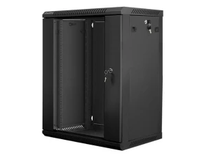 Szafa instalacyjna Rack wisząca 19" 15U 600x450 czarna Lanberg (flat pack) - PO TEST