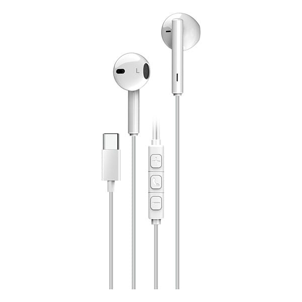 Genius HS-M366 słuchawki z mikrofonem, biała, douszne, USB Type-C