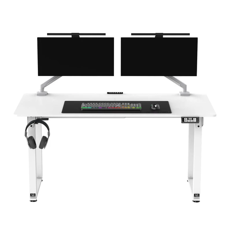 Biurko, elektycznie regulowany, 160x75 cm, 72-118 cm, UPLIFT, z podkładką pod mysz XXL, ULTRADESK