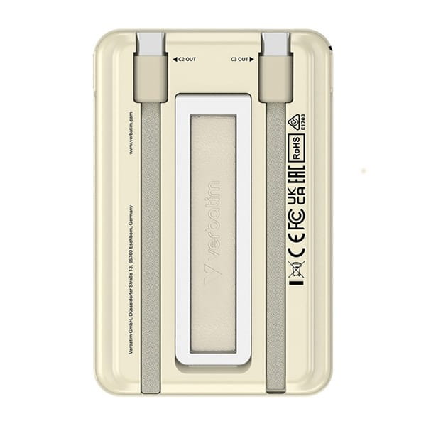 Verbatim, 5V, ładowanie telefonu, 32253, 5 000mAh, Mocowanie magnetyczne, złota