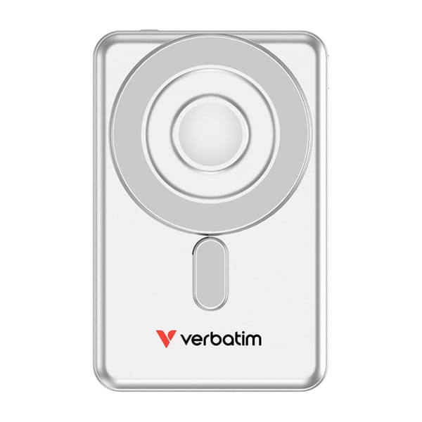Verbatim, powerbank z bezprzewodowym ładowaniem, 5V, ładowanie telefonu, 32276, 5 000mAh, Mocowanie magnetyczne, srebrna