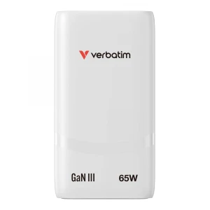 Ładowarka sieciowa Verbatim GaN Fold 'n' Go 65W 2xUSB-C PD 3.0 biała