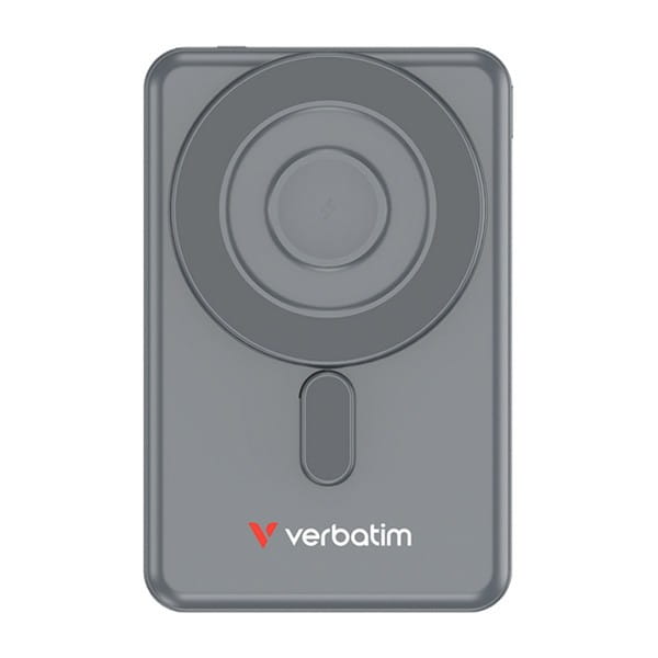 Verbatim, Powerbank Charge ,n, Go z dwoma kablami, 5V, ładowanie telefonu, 32251, 5 000mAh, Mocowanie magnetyczne, szara