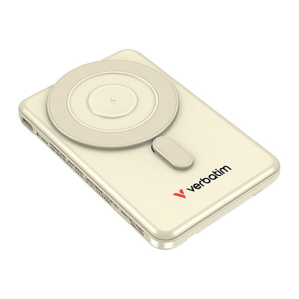 Verbatim, Powerbank Charge ,n, Go z dwoma kablami, 5V, ładowanie telefonu, 32253, 5 000mAh, Mocowanie magnetyczne, złota