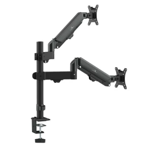 Uchwyt na 2 monitory Maclean MC-136, sprężyna gazowa, 17"-32", 2-10kg, czarny