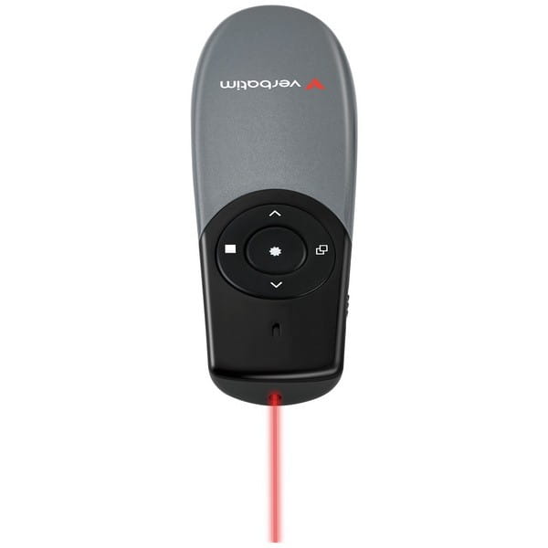 Bezprzewodowy prezenter Focus, 2.4Ghz, szaro czarny, Verbatim