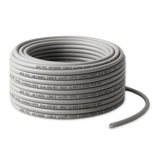 Kabel sieciowy Qoltec Patchcord skrętka UTP | Miedziany Cu | CAT6 | High speed 1Gb/s | LAN | 25m | Szary