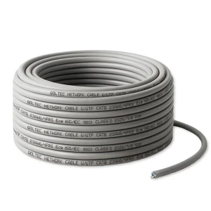 Kabel sieciowy Qoltec Patchcord skrętka UTP | Miedziany Cu | CAT6 | High speed 1Gb/s | LAN | 50m | Szary