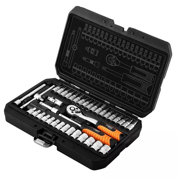 Zestaw kluczy nasadowych10-232, 38 szt, rozmiar 1/4, walizka, NEO TOOLS