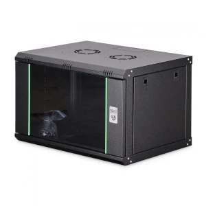 Szafa sieciowa wisząca jednosekcyjna DIGITUS Dynamic 19" 7U, 600x450, drzwi szyba, czarny, niezmontowana, 60kg