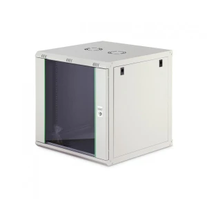 Szafa sieciowa wisząca jednosekcyjna DIGITUS Dynamic 19" 12U, 600x600, drzwi szyba, szary, niezmontowana, 60kg